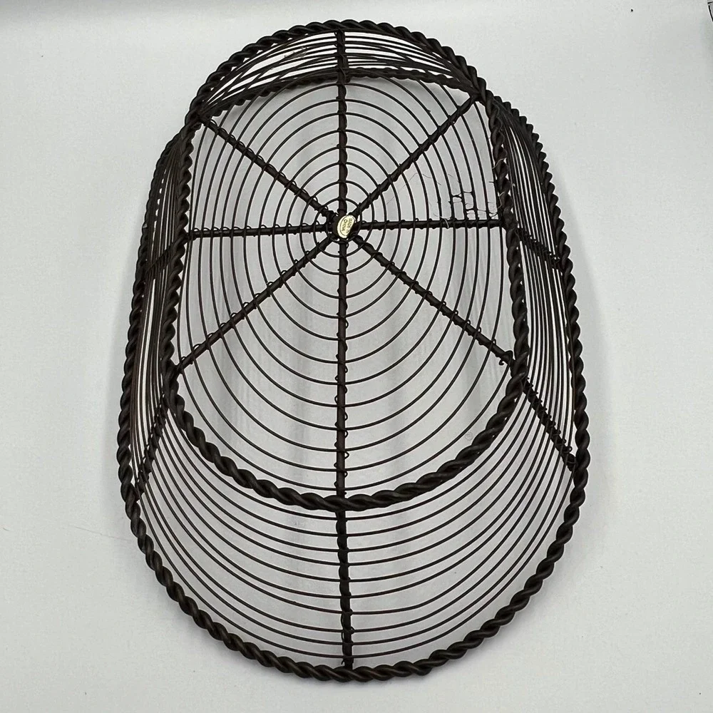 Wire Fruit Basket Home OS Brown NWOT Rustic Twisted Metal Boat